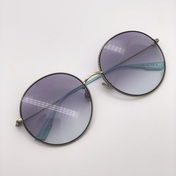  DIOR Sunglasses DIORSOCIETY 2F 03YG/SO  Gold Violet Gradient Round - Picture 10 of 11